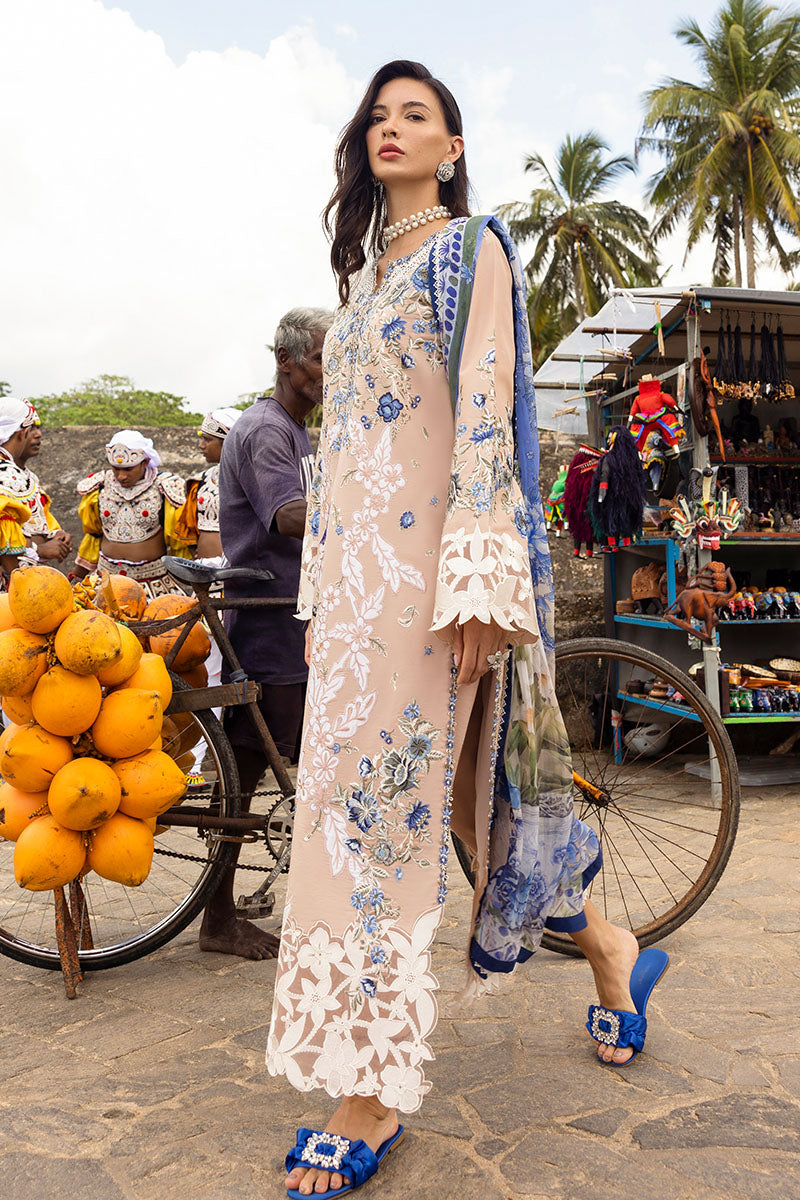 Lawn-3PC Embroidered Shirt with Digital Printed Jacquard Dupatta-1430