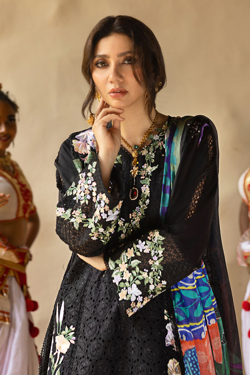Lawn-3PC Embroidered Shirt with Digital Printed Jacquard Dupatta-1403