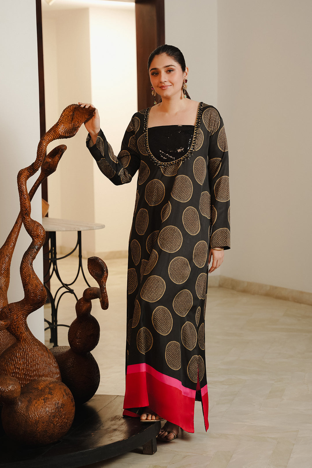 lulusar printed silk dress Lulusar Luxury Digital Printed Silk Emblished Handwork 3 Piece Unstitc Rangrez