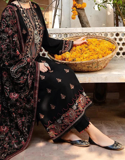 Dhanak 3PC Embroidered With Full Embroidered Shawl-1296