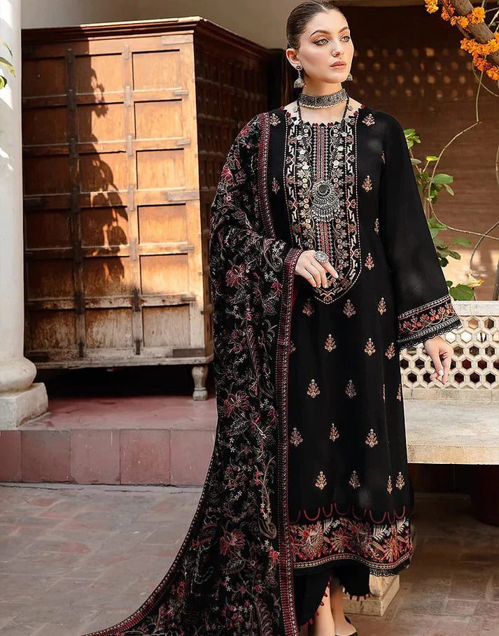 Dhanak 3PC Embroidered With Full Embroidered Shawl-1296