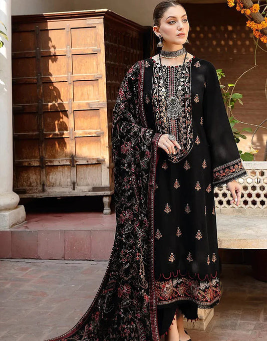 Dhanak 3PC Embroidered With Full Embroidered Shawl-1296