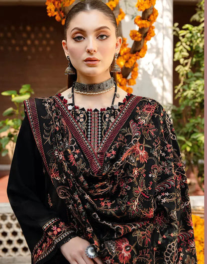 Dhanak 3PC Embroidered With Full Embroidered Shawl-1296