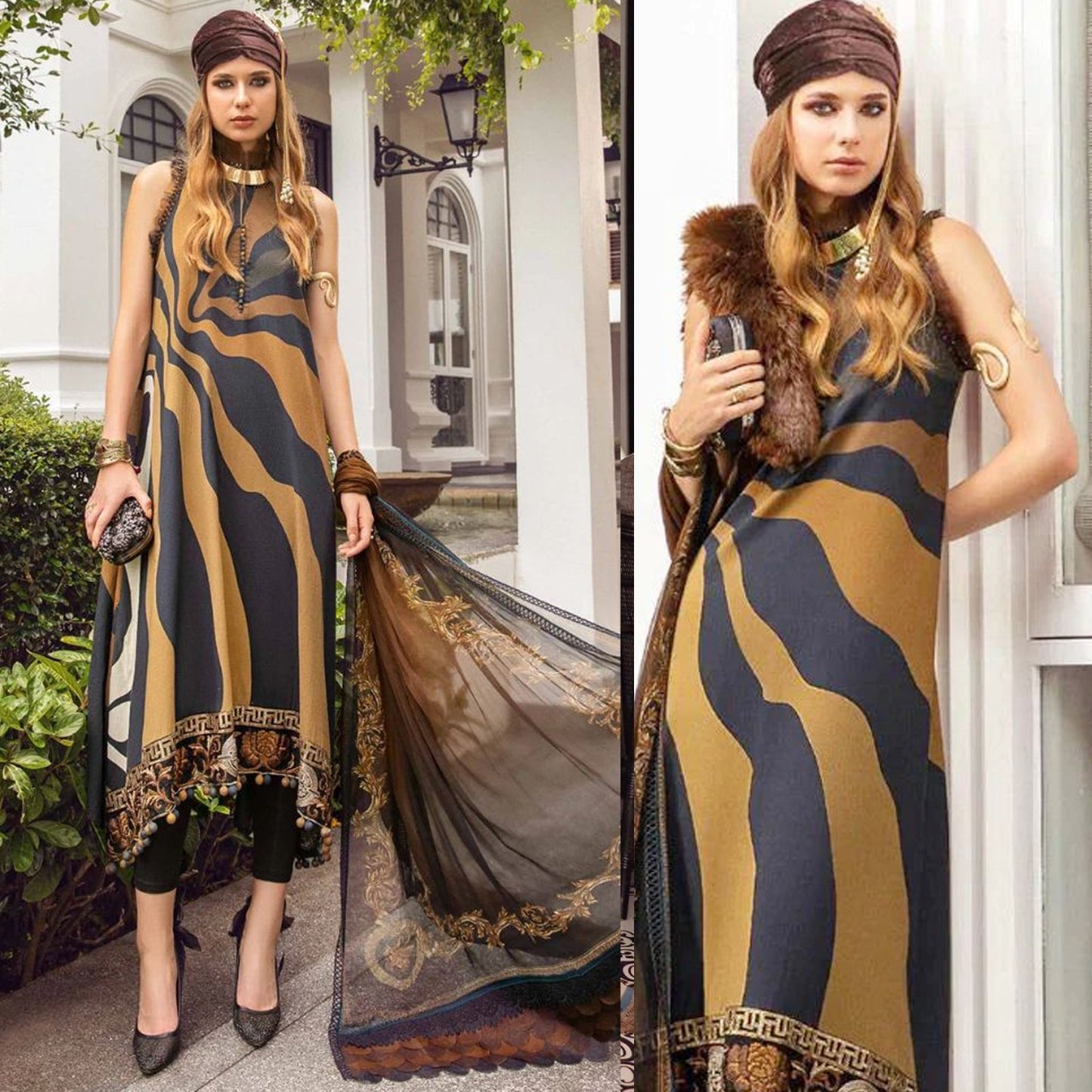 LAWN 3PC Printed Shirt With Printed Dupatta And Trouser-774