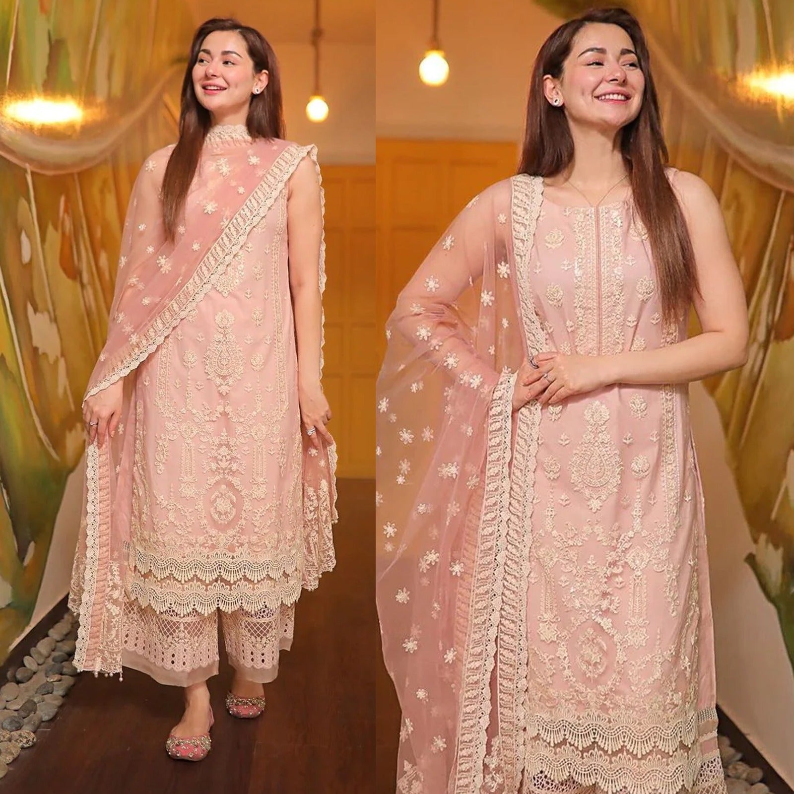 Lawn 3PC Embroidered With Organza Embroidered Dupatta-1049