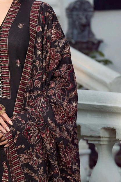 Dhanak-3PC Embroidered Shirt with Dhanak Embroidered Shawl- 580