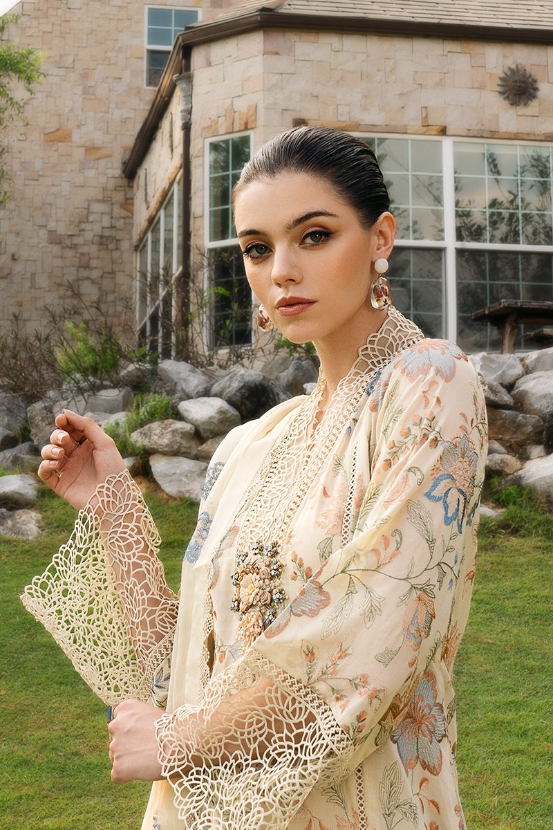 Dhanak 3PC Embroidered With Chiffon Embroidered Dupatta-113