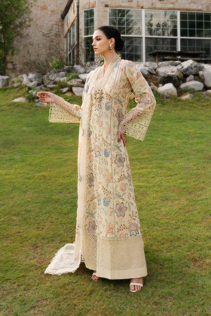 Dhanak 3PC Embroidered With Chiffon Embroidered Dupatta-113