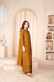 3PC Dhanak Embroidered Shirt With  Embroidered Shawl-298