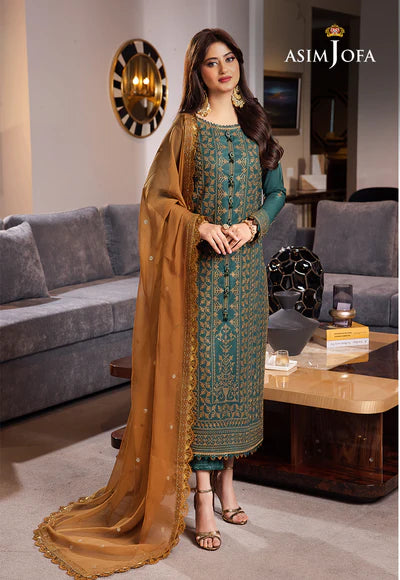 Dhanak 3PC Embroidered With Chiffon Embroidered Dupatta-135