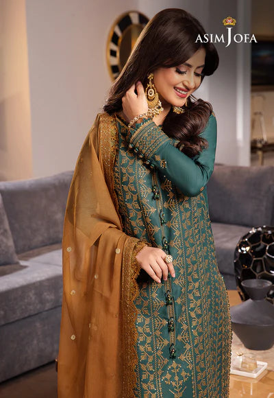 Dhanak 3PC Embroidered With Chiffon Embroidered Dupatta-135