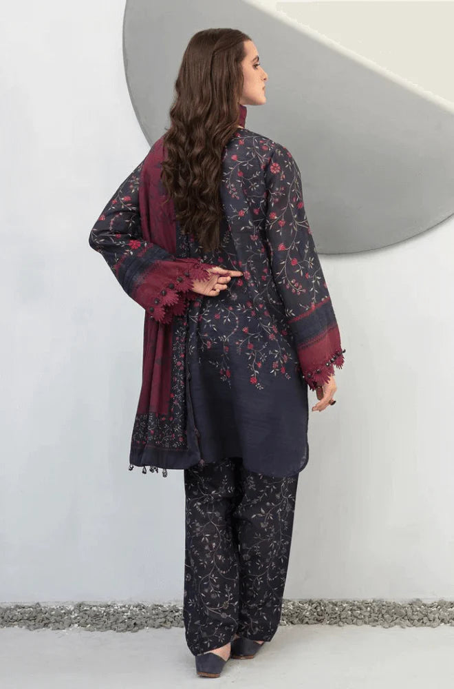 KARANDI 3PC  PRINTED SHIRT WITH KARANDI PRINTED DUAPTTA AND TROUSER-812