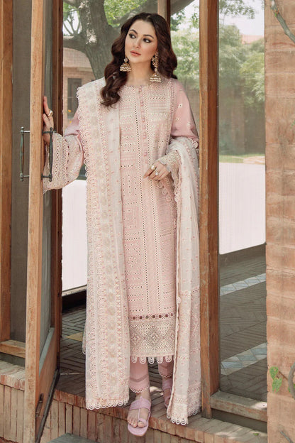 Lawn-3PC Embroidered Shirt with Organza Embroidered Dupatta-1382
